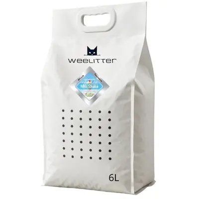 Weelitter PLUS Milk Shake 6 л. - Натурална, биоразградима соева котешка тоалетна + тапиока, аромат Млечен шейк - 6л