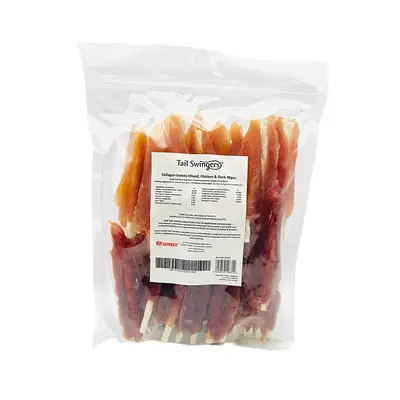 Pet Interest Tailswingers Collagen Leaves Mixed Chicken And Duck – Колагеново лакомство за кучета до 15 кг с пилешко и патешко - 40 броя в опаковка