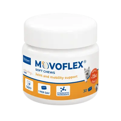 Virbac MOVOFLEX® Soft Chews for Dogs S - За здрави стави, за кучетата до 15 кг - 30 таблетки