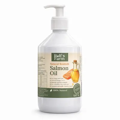 Rolf's Farm Salmon Oil - Шотландско масло от сьомга за кучета и котки - 500 мл
