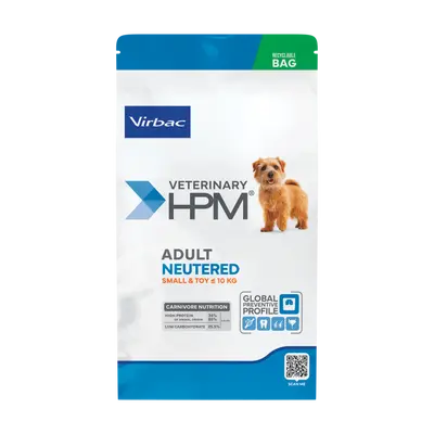 Virbac HPM Adult Neutered Dog Small & Toy- за кастрирани кучета мини и малки породи  над 10 месеца - 1,5 кг