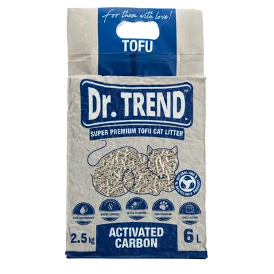 Dr. Trend Tofu Cat Litter Activated Carbon - Соева котешка тоалетна Активен въглен, 6л