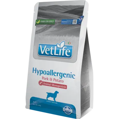 Farmina Vet Life Canine Hypoallergenic Pork & Potato - Хипоалергенна суха храна за кучета със свинско и картофи - 2 кг