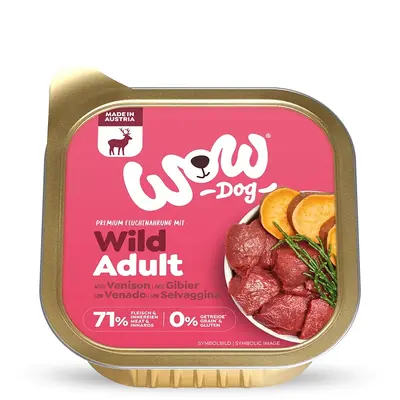 WOW Dog Adult venison with seaweed and sweet potato - Пастет за кучета с еленско, водорасли и сладък картоф - 150 г