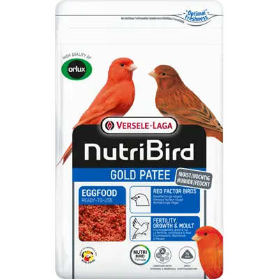 Versele-Laga Gold Patee Red Canaries - мека яйчна храна за червени канари и други птици с червено оперение - 1 кг