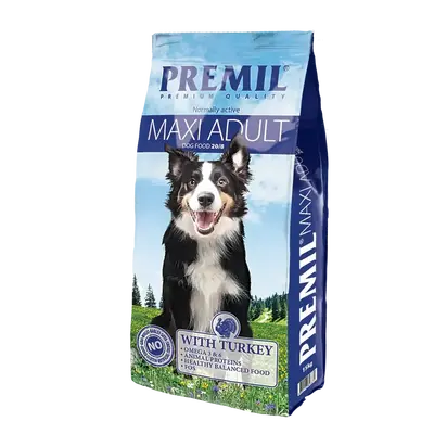 Premil Maxi Adult  -  пълноценна храна за кучета над 1 година от средни и едри породи с пилешко месо  - 15 кг