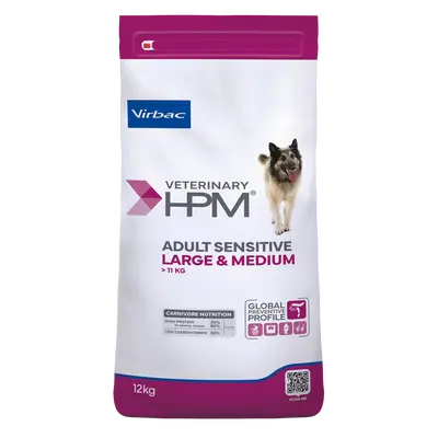 Virbac HPM Adult Sensitive Large&Medium Dog - за кучета с чувствителен стомах от средни и едри породи - 12 кг