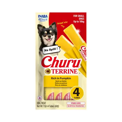 Churu Terrine - Лакомство за кучета от дребни породи с тиква 4 х 15 г