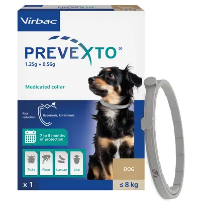 Virbac PREVEXTO® - противопаразитна каишка  за малки кучета до 8 кг