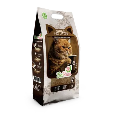Eco Paws - Котешка тоалетна от рециклирано кафе - 6 л