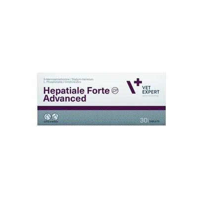 Vetexpert - Hepatiale Forte Advanced - подпомага чернодробната функция при чернодробна недостатъчност и отравяния 30 таблетки