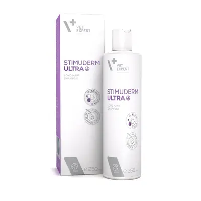 Vet Expert Stimuderm Ultra Long Hair Shampoo - Шампоан за за дългокосмести кучета с прекомерна загуба на козина от различен произход и/или с рехава козина,  250 мл
