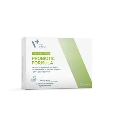 Vet Expert ProBiotic Formula - Пробиотик за кучета и котки, 30 капсули
