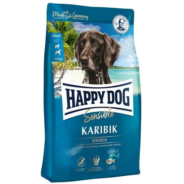 Happy Dog Sensible Karibik - Пълноценна  суха храна за кучета с морска риба и картофи без глутен
