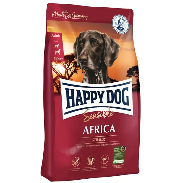 Happy Dog Sensible Africa суха храна за кучета с щраус и картофи