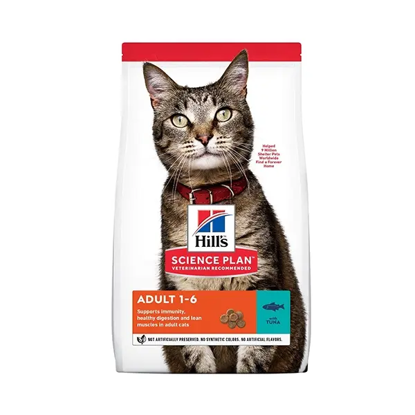 Hill's Science Plan Feline Adult Tuna - храна за котки от 1 до 7 год. с риба тон -1.5 kg