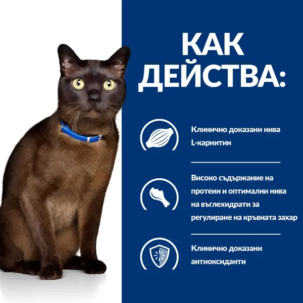 Hill's PRESCRIPTION DIET m/d Diabetes Care - лечебна мокра храна за котки с диабет, за отслабване и за регулиране на кръвната захар, консерва 156 г