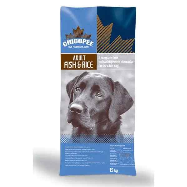 Chicopee - суха храна за кучета с риба и ориз - 15 кг