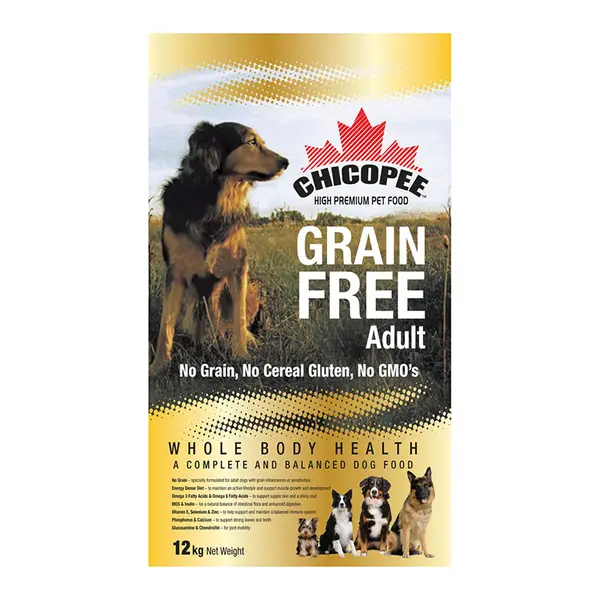 Chicopee Grain Free - суха храна за кучета без зърнени култури - 12 кг