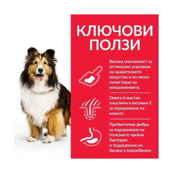 Hill's Science Plan Canine Adult Sensitive Stomach & Skin - Пълноценна суха за кучета в зряла възраст с чувствителни стомах и кожа - 2,5 кг.