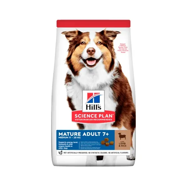 Hill's Science Plan Canine Adult Mature Medium Lamb - храна за кучета от средни породи над 7г - 14 кг.