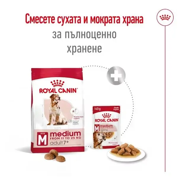 Royal Canin Medium Adult +7 - суха храна за кучета