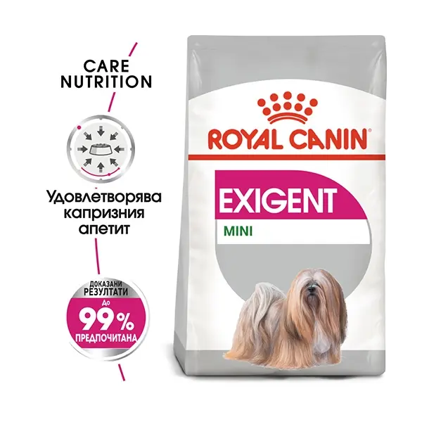 Royal Canin Mini Exigent - суха силно овкусена храна за кучета