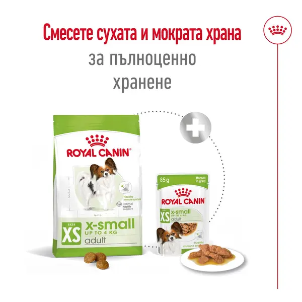Royal Canin X-Small Adult - Пълноценна храна за кучета в зряла възраст от много дребни породи (тегло до 4 кг) - над 10 месеца