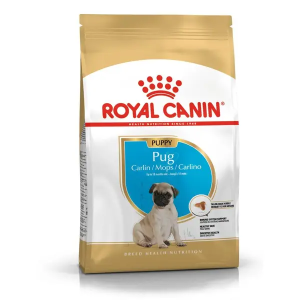 Royal Canin Pug Puppy - за подрастващи кучета порода мопс на възраст от 1 до 8 месеца - 1.5 кг