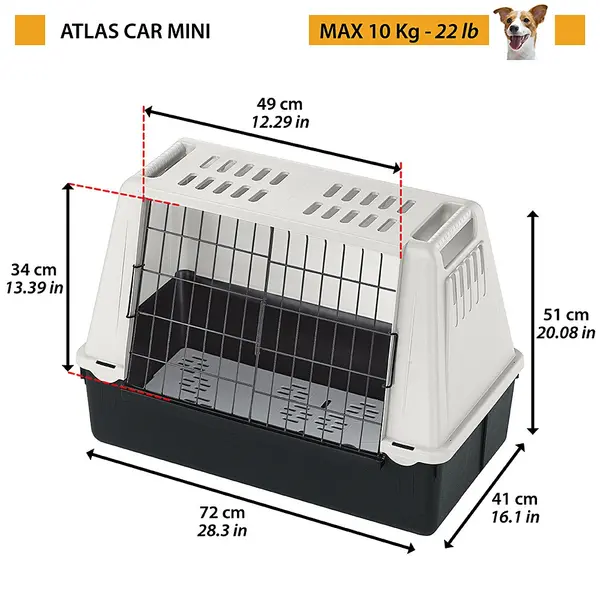 Транспортна клетка за кучета Ferplast Atlas Car Mini