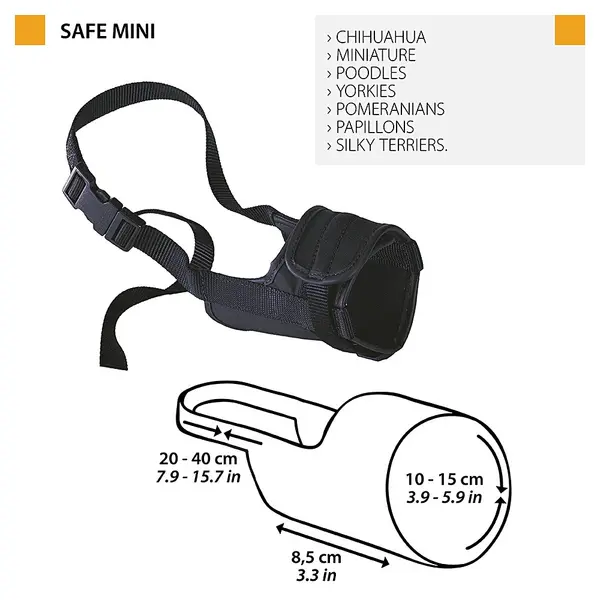 Намордник за Чихуахуа, Пудел Ferplast Muzzle Safe Mini Black