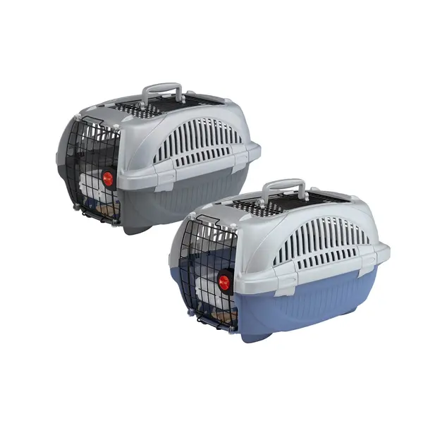 Транспортна клетка за кучета и котки Ferplast Atlas 10 Deluxe Open - Синя
