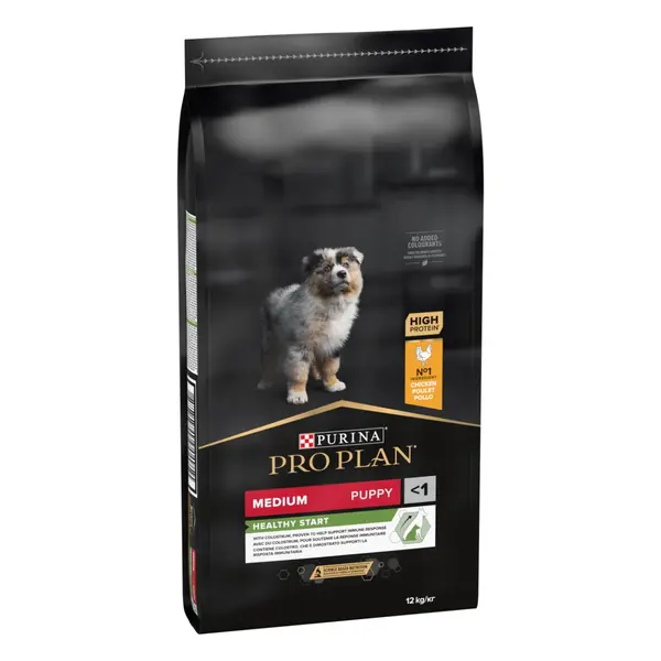 Pro Plan Medium Puppy HEALTHY START - за малки кученца от средни породи, суха храна, с високо съдържание на пиле, 12kg