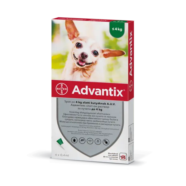 Bayer Advantix Spot On 10-25 кг - КУТИЯ (4бр. пипети)