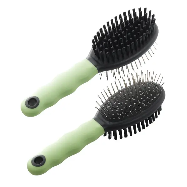 Ferplast GRO 5798 – Комбинирана двойна четка с метални зъби и четина, за котки