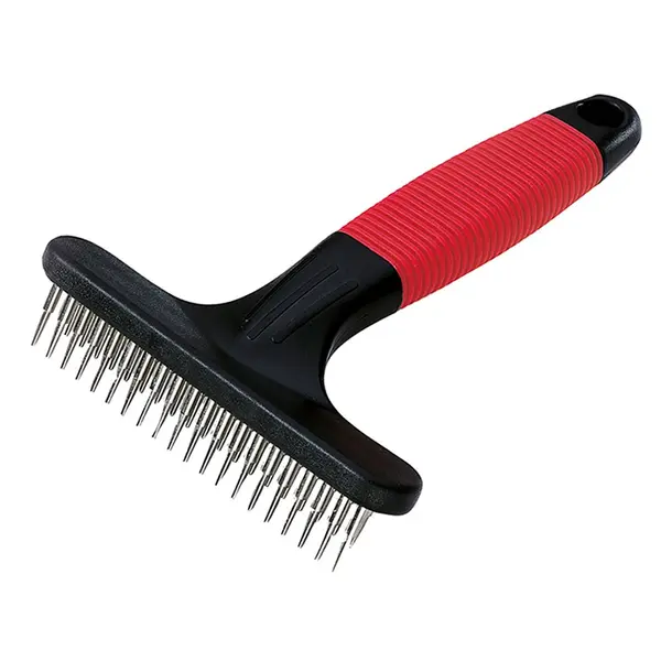 Ferplast GRO 5874 – двуредов гребен с метални въртящи се зъбци за кучета и котки 