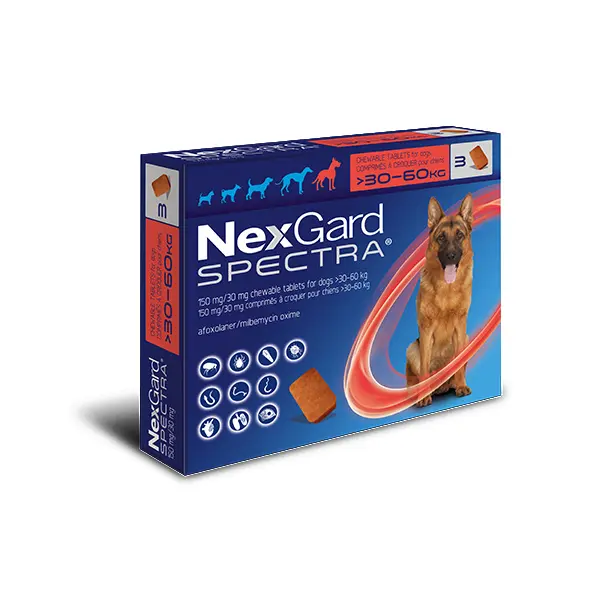 NexGard Spectra S - 3.5-7.5 кг - КУТИЯ (3 бр. таб)
