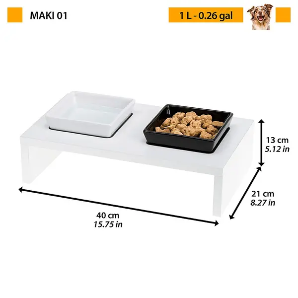 Поставка с две купи за храна и вода Ferplast Maki 01