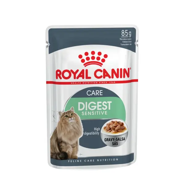Royal Canin Digest Sensitive - Пълноценна мокра храна за котки с чувствителна храносмилателна система - пауч 12х85г