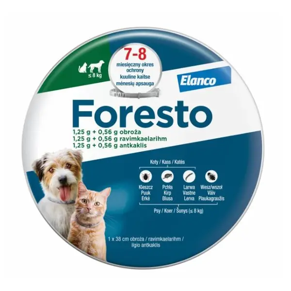 Foresto Small Dog&Cat противопаразитна каишка за кучета и котки