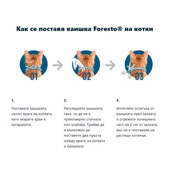Foresto Small Dog&Cat противопаразитна каишка за кучета и котки