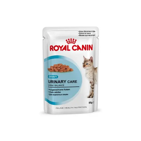 Royal Canin Urinary Care - Пълноценна мокра храна за котки за поддържане на здравето на пикочните пътища, хапки в сос - пауч 12х85г