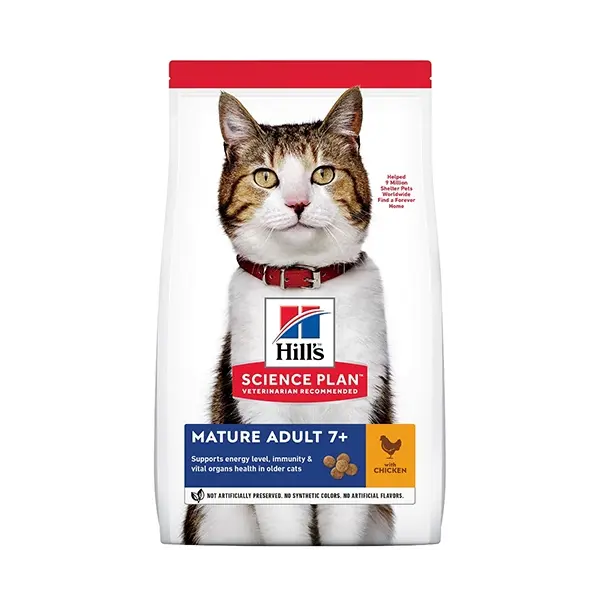 Hill's Science Plan Feline Mature 7+ Chicken - храна за котки над 7 год. - 10kg