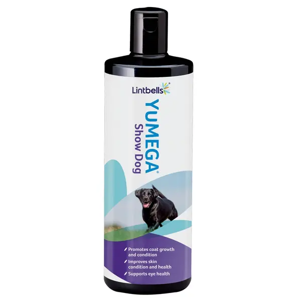 Lintbells YuMega Show Dog - за подобряване на кожата, козината и зрението на кучетата - 500 мл