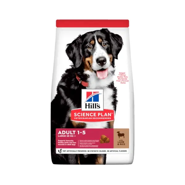 Hill's Science Plan Canine Adult Large Breed Lamb & Rice - кучета от едри породи с агнешко - 14 кг
