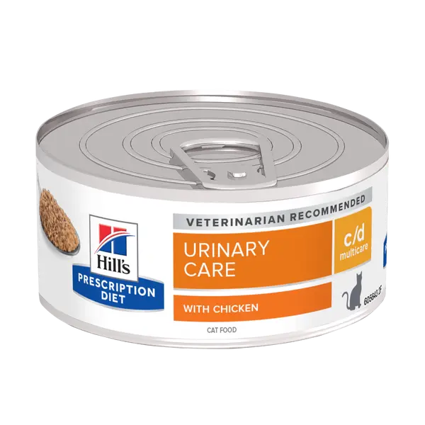 Hill's PRESCRIPTION DIET c/d Multicare Urinary Care - Лечебна мокра храна за котки с уринарни проблеми, консерва с пилешко - 156 г