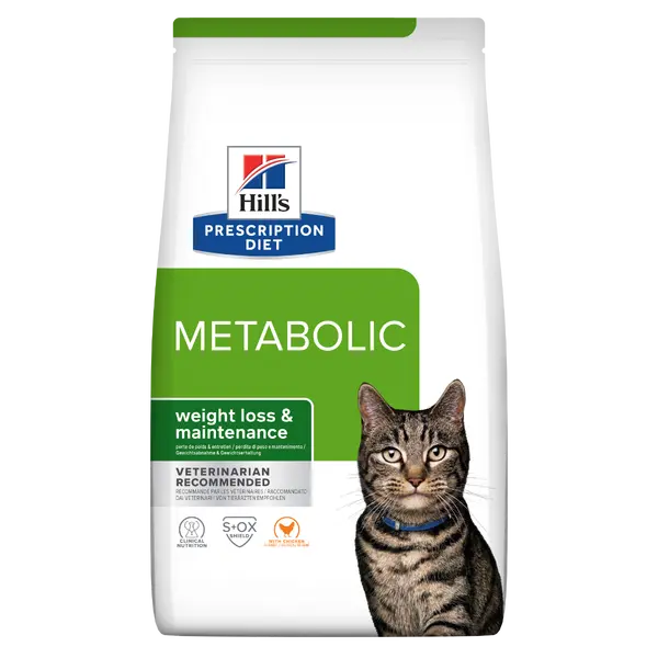 Hill's PRESCRIPTION DIET Metabolic Weight Management - лечебна суха храна за котки с наднормено тегло, с пилешко