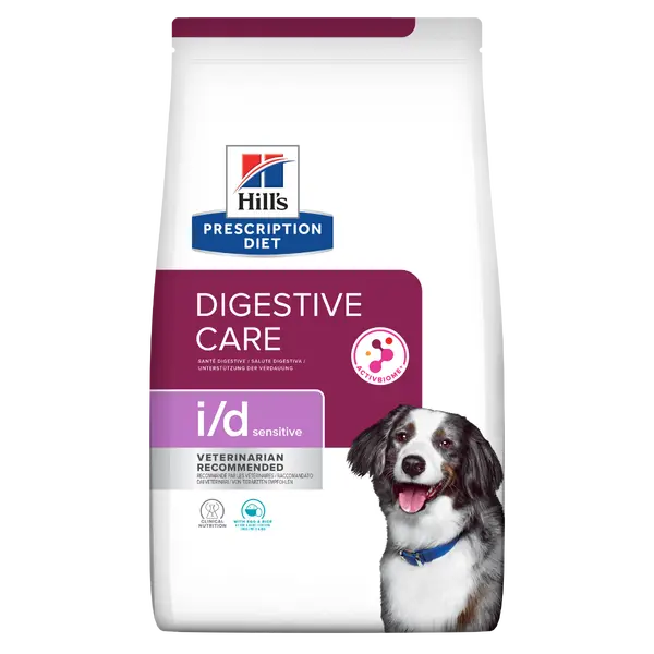 Hill's PRESCRIPTION DIET i/d Sensitive AB+ - лечебна суха храна за кучета с храносмилателни разстройства и хранителна непоносимост, с яйца и ориз