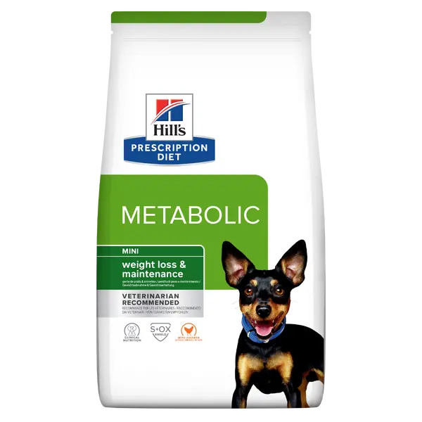 Hill's PRESCRIPTION DIET Metabolic Mini - лечебна суха храна за кучета от дребни породи с наднормено тегло, с пилешко