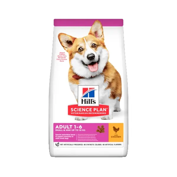 Hill's Science Plan Canine Adult Small & Mini Chicken - храна за кучета от малките породи с пиле - 6 кг